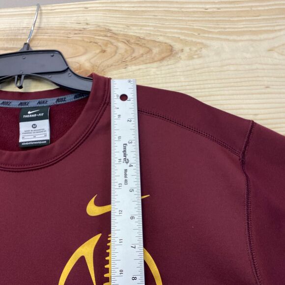 Minnesota Golden Gophers Sweatshirt Medium Maroon Crewneck Football Nike Therma - Picture 8 of 12